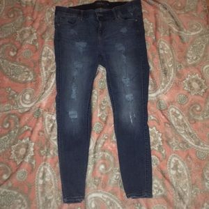 Dark Blue Denim Torrid Premium Ripped Jeans